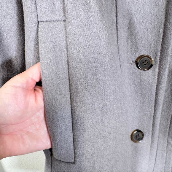 J Crew Grey Wool Lady Day Pea Coat Womens 4 Preppy Button Down Warm Winter - Picture 6 of 13